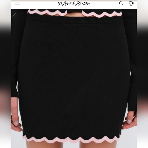 🍋For Love and Lemons Donella Knit Mini Skirt - Picture 5 of 16